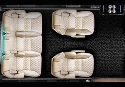 5 VIP passenger seats (Seats don't recline)