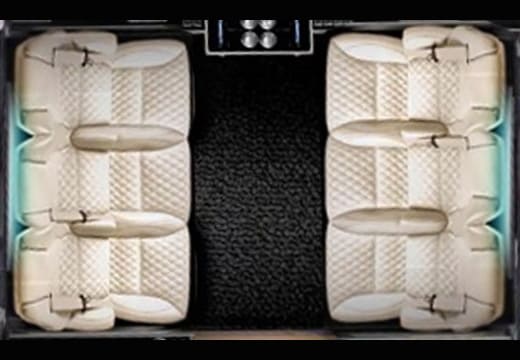 6 VIP passenger seats (only 2 seats recline)